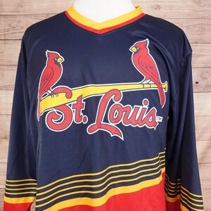 St. Louis Cardinals Jersey XL Blue Red Bally Sports Midwest SGA STADIUM GIVEAWAY